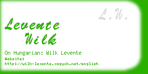 levente wilk business card